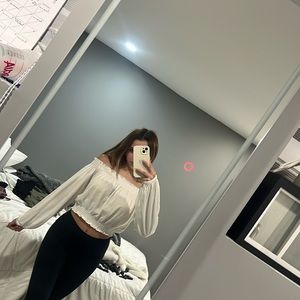 H&M off the shoulders white top